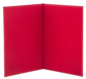 Kod: 302 Bağcıklı Parçalı Metal Çerçeveli Deri Menü Kabı (Görsel Ebat: 26x32 cm)