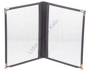 Kod: 220 PVC Kapak Şeffaf Menü Kabı (Ebat: 21x32 cm)