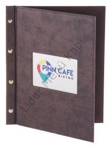 Kod: 0271 Vidalı Metal Plakalı Menü Kabı (26x32 cm)