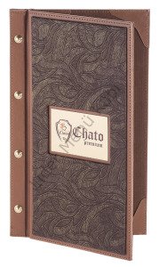 Kod: 0274 Vidalı Plato Model Metal Baskılı Menü (19x32 cm)