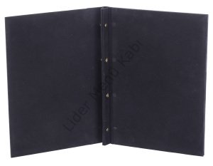 Kod: 0549 Özel Tasarım Lazer Kesim+Metal Plakalı Menü Kabı (Ebat: 23x32 cm)