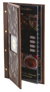 Kod: 0295 Vidalı Plato Model Pencereli Menü Kabı (19x31 cm)