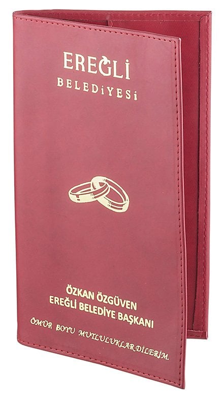 Kod: 906 Deri Evlilik Cüzdanı