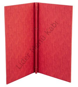 İçten Vidalı Menü Kabı Serigraf Baskılı (Özel Derili)