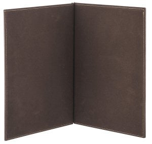 Kod: 305 Bağcıklı Ayna Model Geçme Çerçeveli Deri Menü Kabı (Görsel Ebat: 26x32 cm)
