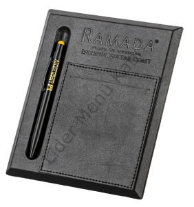 Deri Otel Ekipman Seti Gofre Baskılı - Leather Hotel Equipment Set Seersucker Printed